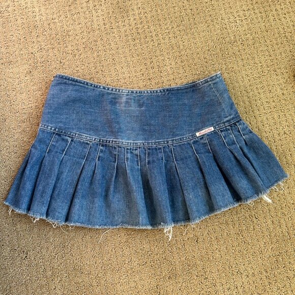 Vintage Y2K Abercrombie & Fitch Denim MIni Skirt - Picture 3 of 3